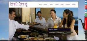 New Denni's Catering web site is highly interactive and adaptive, with online chat support and social-ready